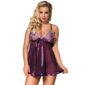 SUBBLIME BABYDOLL WITH BOW AND SHINNY DETAILS PURPLE L/XL