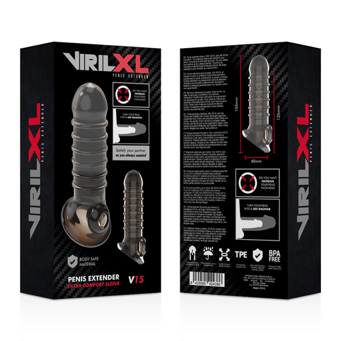 Virilxl - Penis Extension And Sheath V15 Black