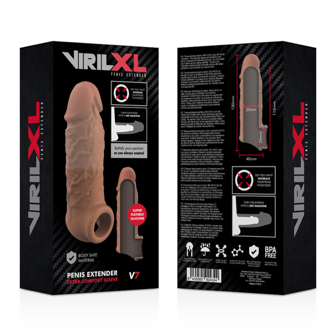 Virilxl - Liquid Silicone V7 Brown Penis Extension