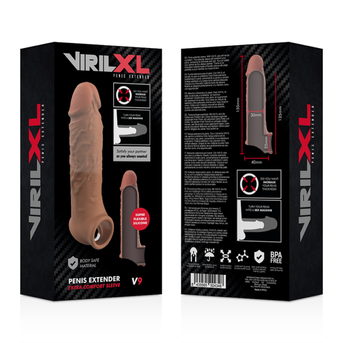 Virilxl - Liquid Silicone V9 Brown Penis Extension