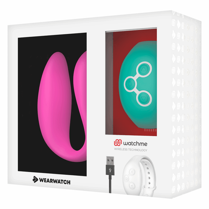 WEARWATCH - VIBRADOR WATCHME DE TECNOLOGIA DUPLA FÚCSIA / ÁGUA DO MAR