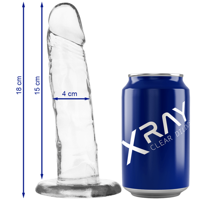 X Ray - Harness + Clear Cock 18 Cm -o- 4 Cm