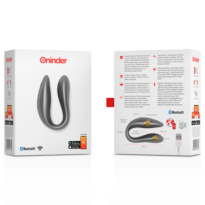 Oninder - Lisboa G-spot & Clitoral Stimulator Black - Free App