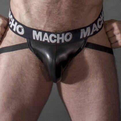 MACHO - MX25NC JOCK COURO PRETO M