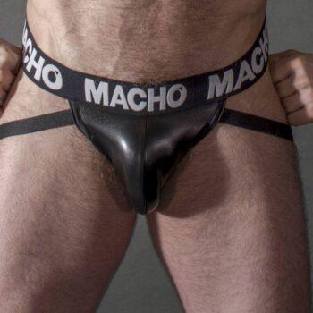 MACHO - MX25NC JOCK COURO PRETO XL