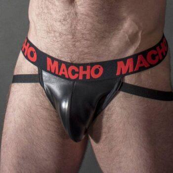 MACHO - MX25RC JOCK COURO VERMELHO L