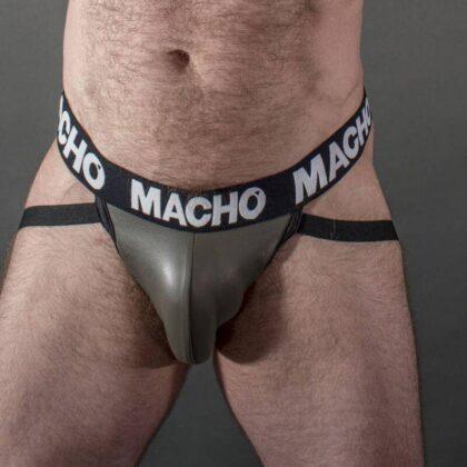 MACHO - MX27GR JOCK COURO CINZA BEGE M