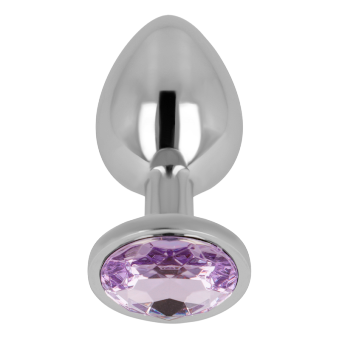 Ohmama - Anal Plug With Violet Crystal 8 Cm