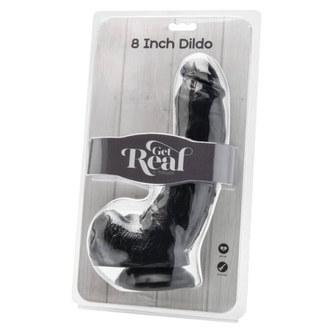 Get Real - Dildo 20,5 Cm With Balls Black