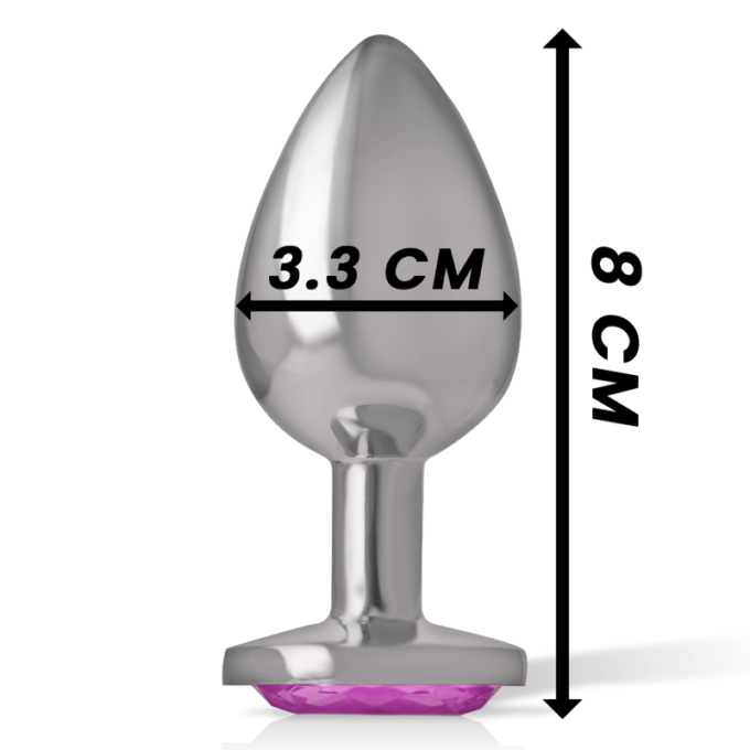 Intense - Aluminum Metal Anal Plug Pink Heart Size M