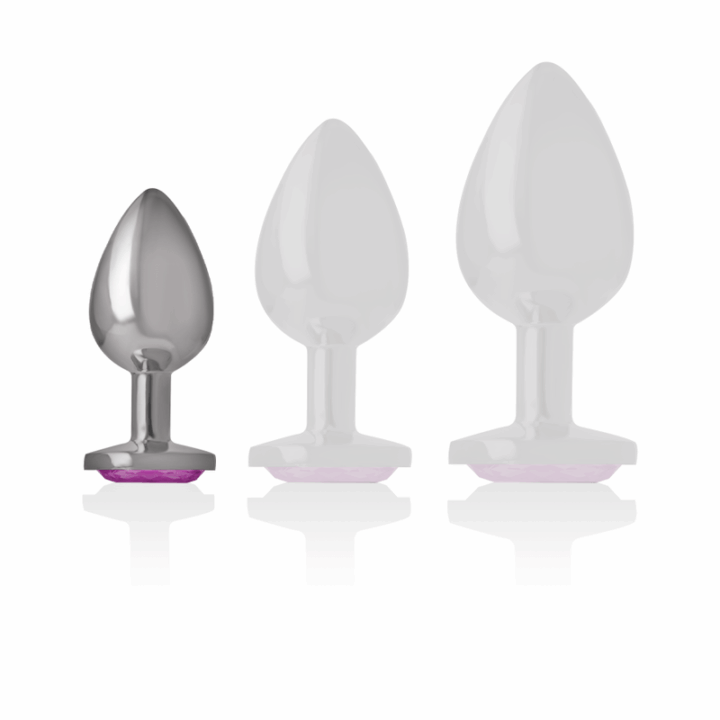 INTENSE - PLUG ANAL DE METAL DE ALUMÍNIO ROSA CORAO TAMANHO S