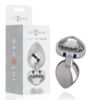 Intense - Aluminum Metal Anal Plug White Heart Size M