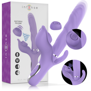 INTENSE - VIBRADOR DE SUCÇÃO MULTIFUNCIONAL BILLIE RECARREGÁVEL COM BOTÃO ROXO