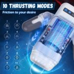 Game Cup - Thrusting Vibration Masturbator With Heating Function And Mobile Support - Black