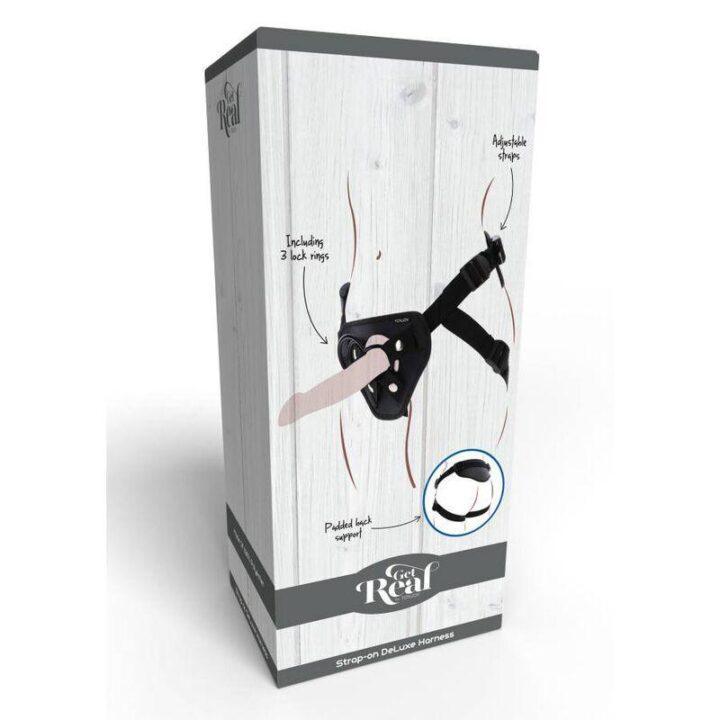 GET REAL - STRAP-ON DELUXE CHICOTE PRETO