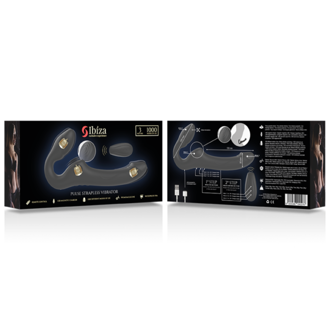Ibiza - Strapless Vibrator With Remote Control Push Button