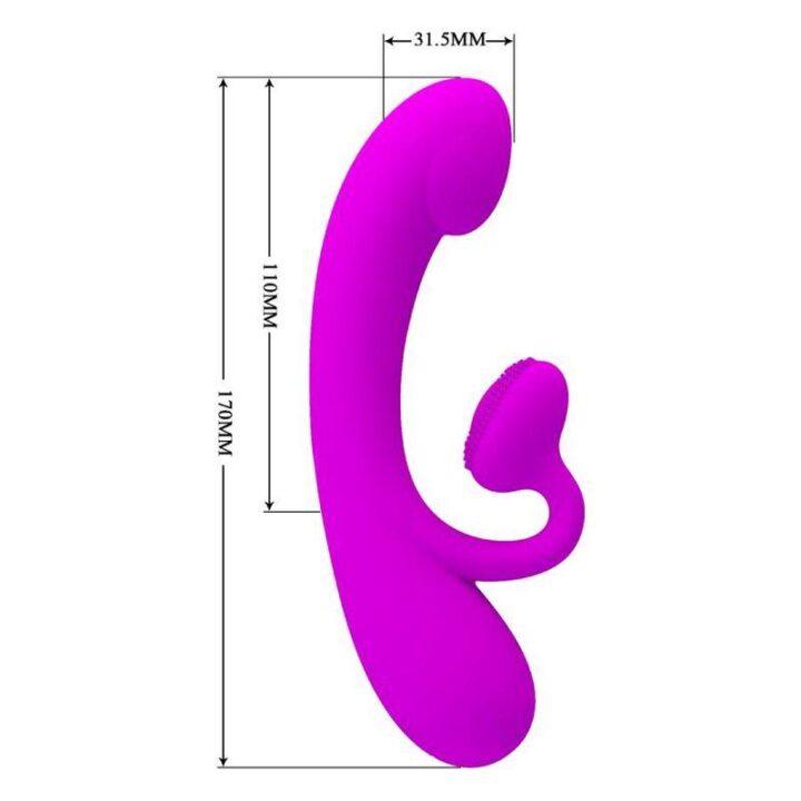 PRETTY LOVE - SINCERO VIBRADOR E SUCÇÃO CLITÓRICA DE SILICONE ROXO