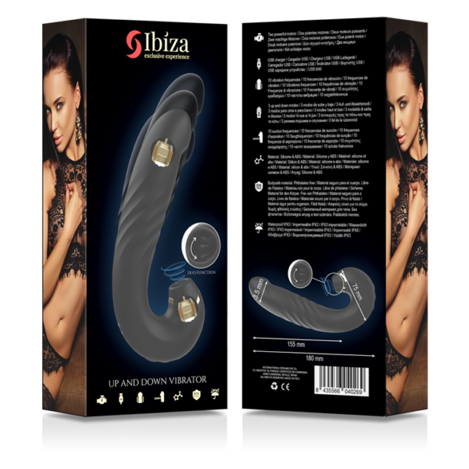 Ibiza - Clip Up & Down +vibrator + Clitoris Sucker