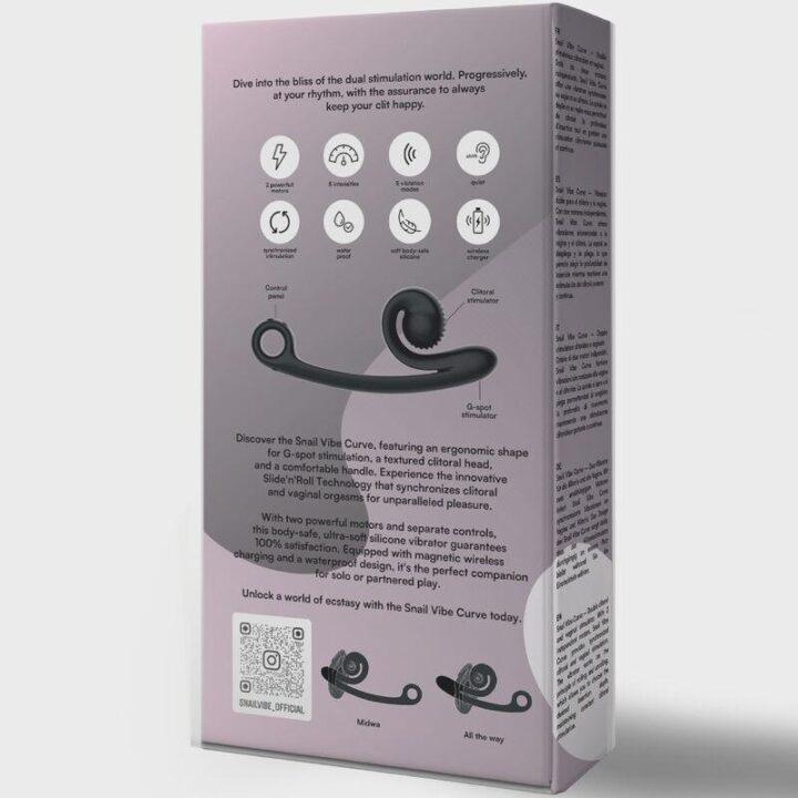 SNAIL VIBE - VIBRADOR CURVO PRETO