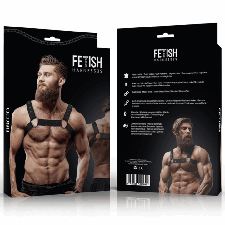 FETISH SUBMISSIVE ATTITUDE - ARNÊS ESPORTIVO DE NEOPRENE AJUSTVEL PARA HOMENS