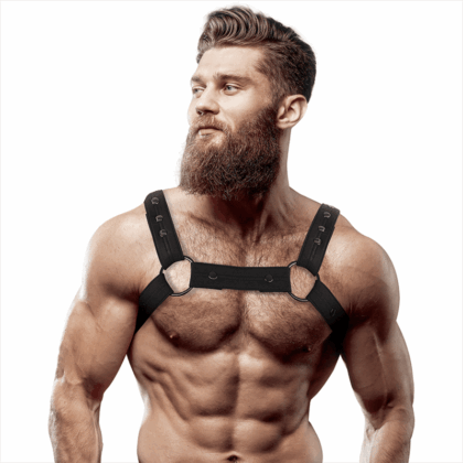 FETISH SUBMISSIVE ATTITUDE - ARNÊS ESPORTIVO DE NEOPRENE AJUSTVEL PARA HOMENS