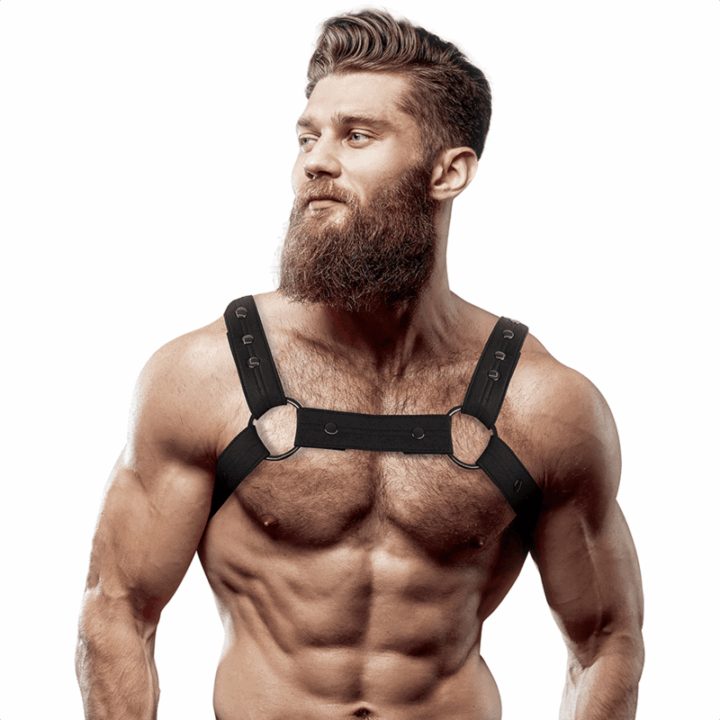 FETISH SUBMISSIVE ATTITUDE - ARNÊS ESPORTIVO DE NEOPRENE AJUSTVEL PARA HOMENS