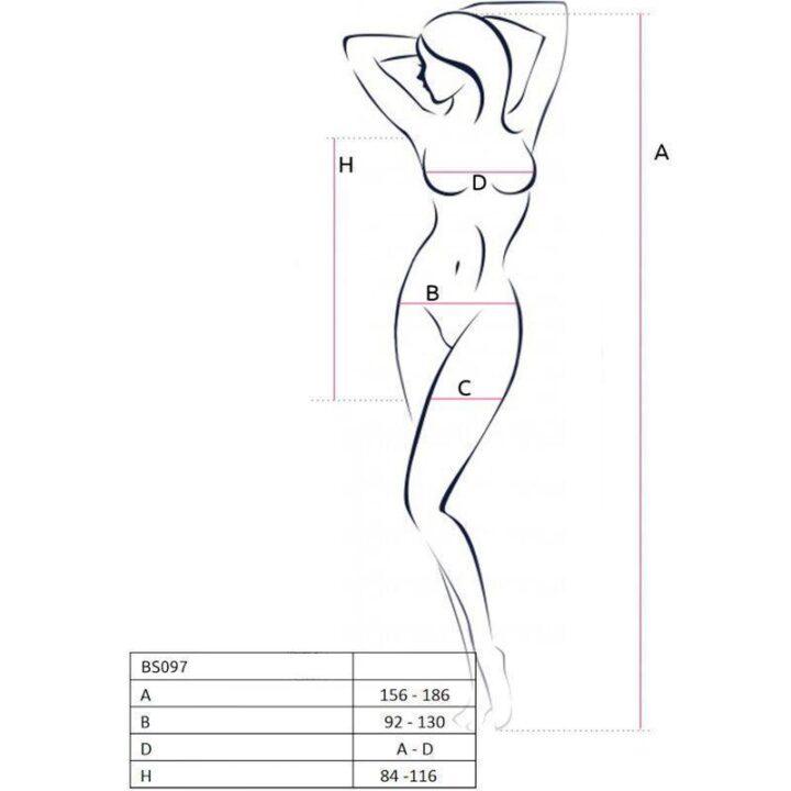 PASSION - BS097 BODYSTOCK BRANCO TAMANHO ÚNICO