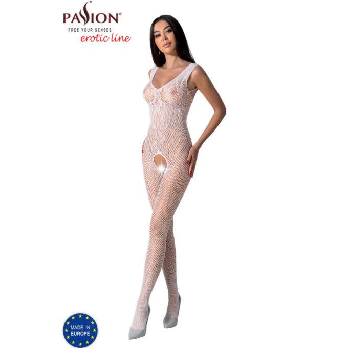 Passion - Bs098 White Bodystocking One Size