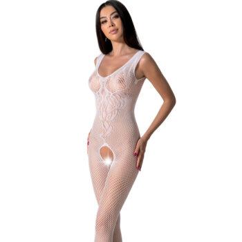 Passion - Bs098 White Bodystocking One Size