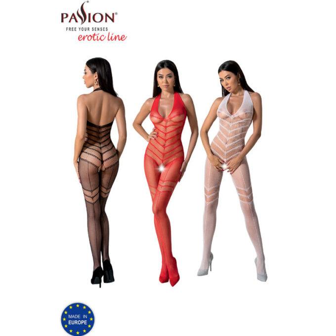 Passion - Bs100 Bodystocking Red One Size