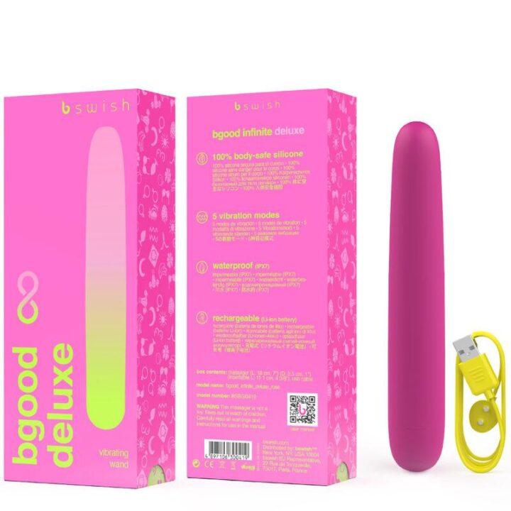 B SWISH - BGOOD INFINITE DELUXE VIBRADOR RECARREGVEL ROSA SILICONE