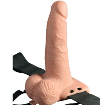 Fetish Fantasy Series - Adjustable Harness Remote Control Realistic Penis With Rechargeable Testicles And Vibrator 15 Cm
