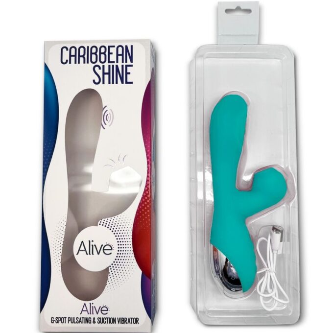 Alive - Caribbean Shine Vibrator & Sucker Blue