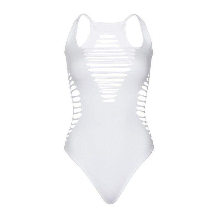 LEG AVENUE - BODY THONG RACERBACK BRANCO