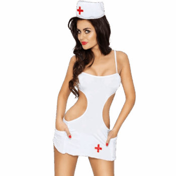 PASSION - CONJUNTO MULHER AKKIE FANTASIA DE ENFERMEIRA S/M