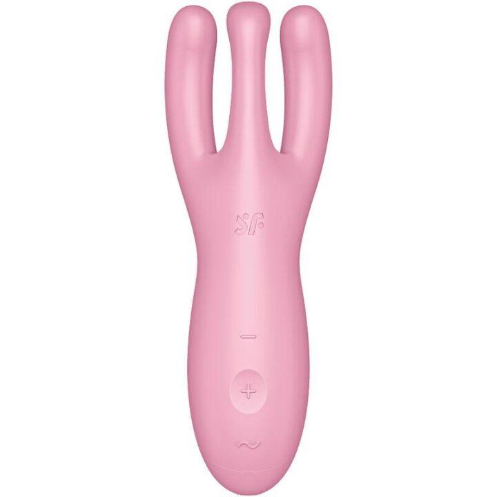 SATISFYER - APP VIBRADOR THREESOME 4 ROSA