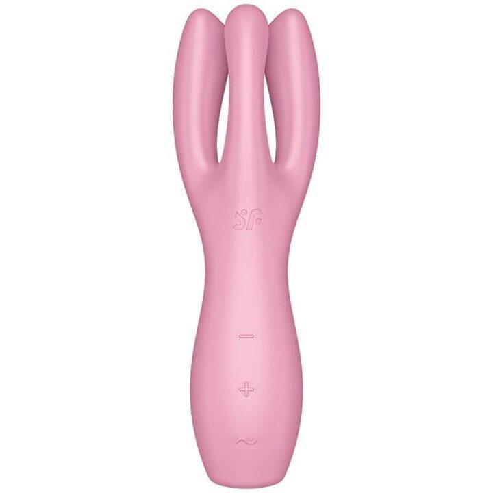 SATISFYER - VIBRADOR THREESOME 3 ROSA