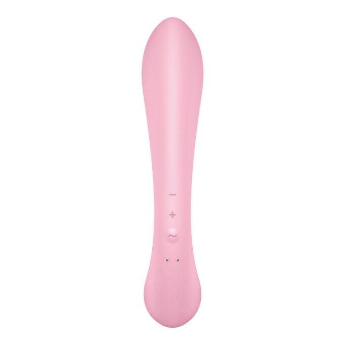 SATISFYER - VIBRAO HÍBRIDA TRIPLE OH ROSA