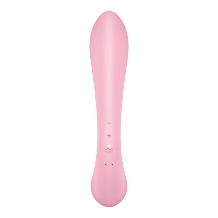SATISFYER - VIBRAO HÍBRIDA TRIPLE OH ROSA