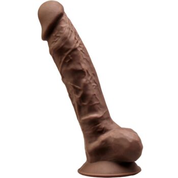 Silexd - Model 1 Realistic Penis Premium Silexpan Silicone Brown 23 Cm