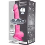 Silexd - Model 1 Realistic Penis Premium Silicone Silexpan Fluorescent Pink 17.5 Cm