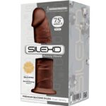 Silexd - Model 2 Realistic Penis Premium Silexpan Silicone Brown 19 Cm