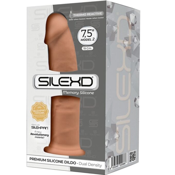 Silexd - Model 2 Realistic Penis Premium Silexpan Silicone Caramel 19 Cm