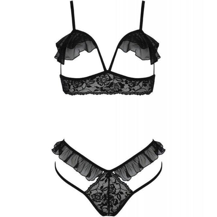 PASSION - DOLLY SET TWO PIECES BLACK L/XL