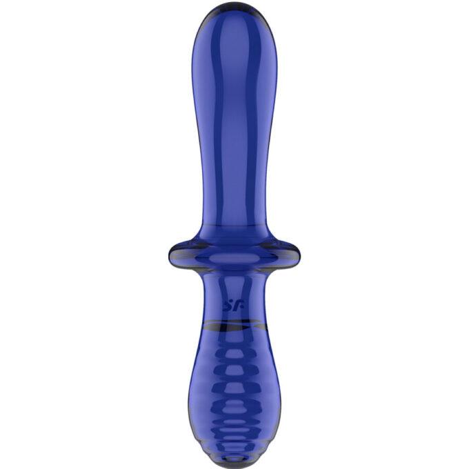 Satisfyer - Double Crystal Dildo Blue