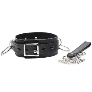 OHMAMA FETISH - COLAR DE SUBMISSÃO COM 3 ANÉIS