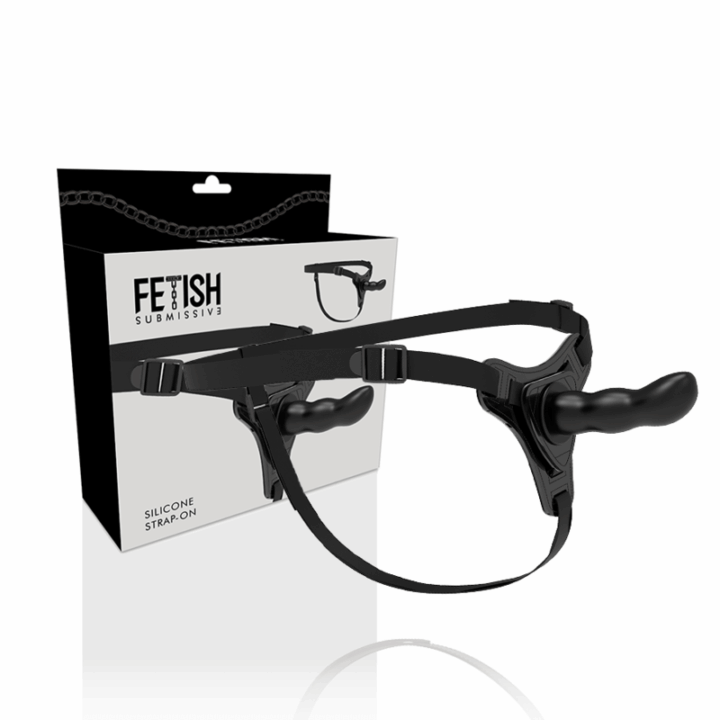 FETISH SUBMISSIVE HARNESS - SILICONE PRETO PONTO G 16 CM