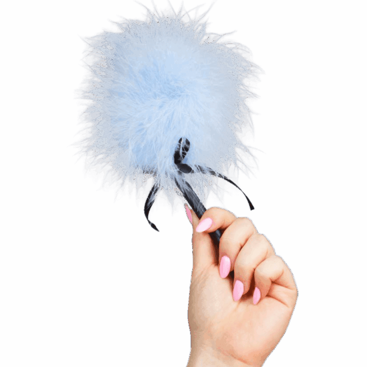 SECRETPLAY - ESPANADOR MARABOU AZUL CLARO