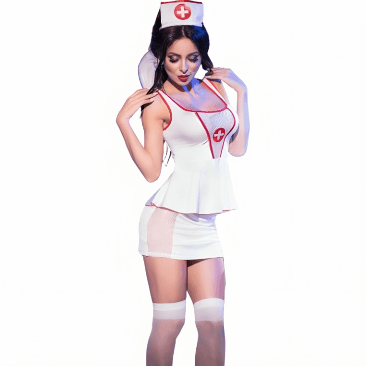 CHILIROSE - CR 4160 FANTASIA ENFERMEIRA TOP E SAIA L/XL