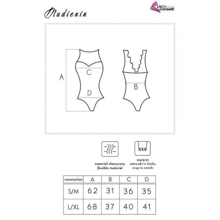 LIVCO CORSETTI FASHION - MUDIENIN LC 90654 BODY PRETO L/XL